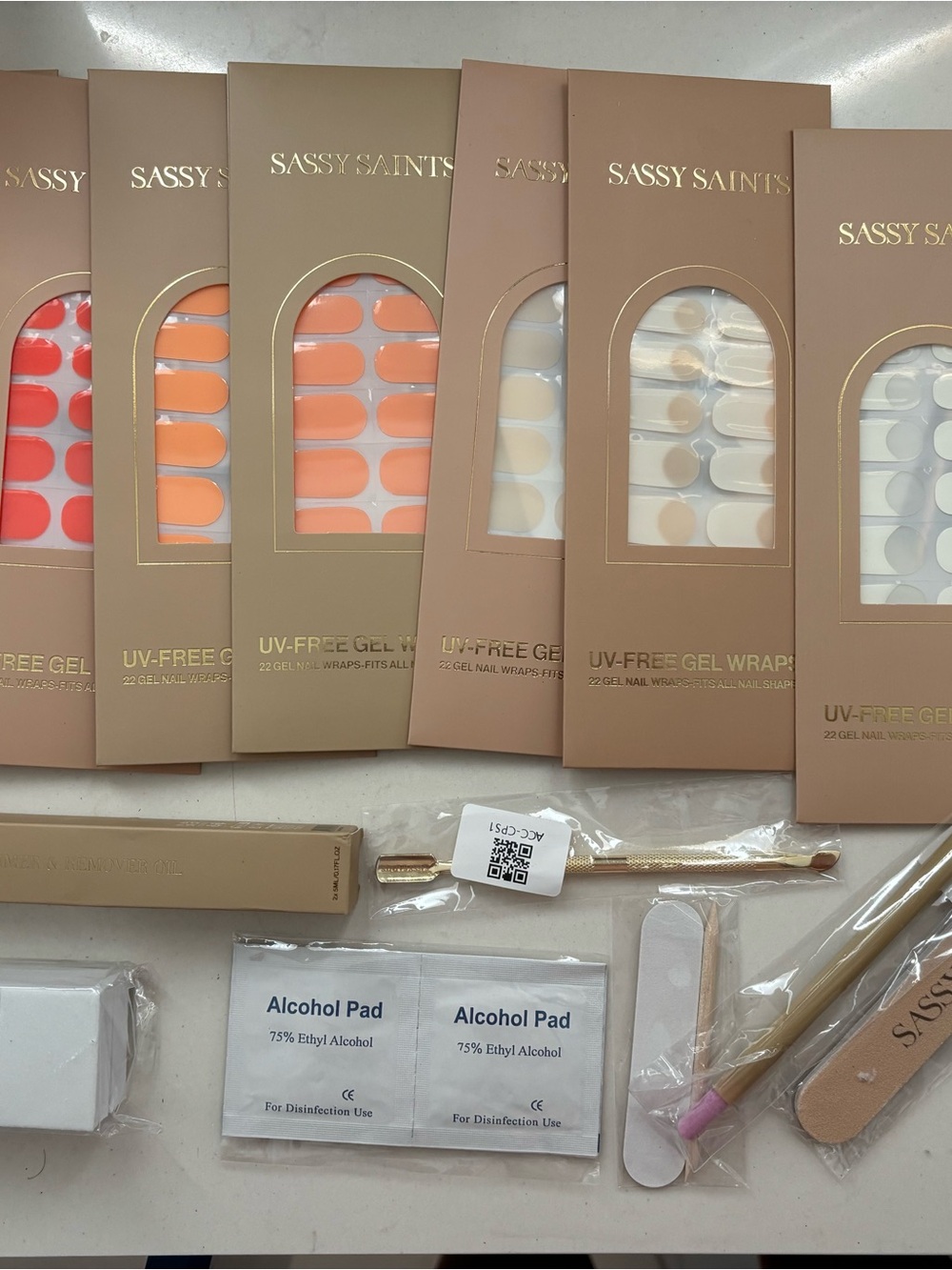 Sassy Saints UV-Free Gel Nail Wraps - 7 Shades + more